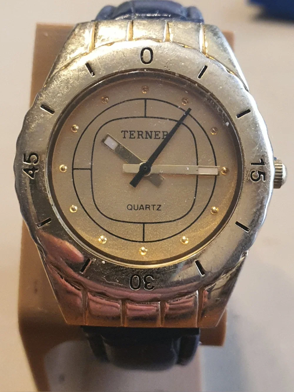 🦋10/$20🦋 Bijoux Terner Goldtone/Blue Leather Women's Watch